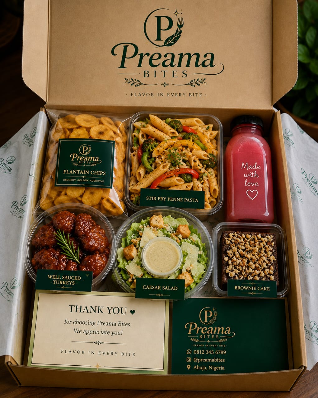 Preama Bites meal box